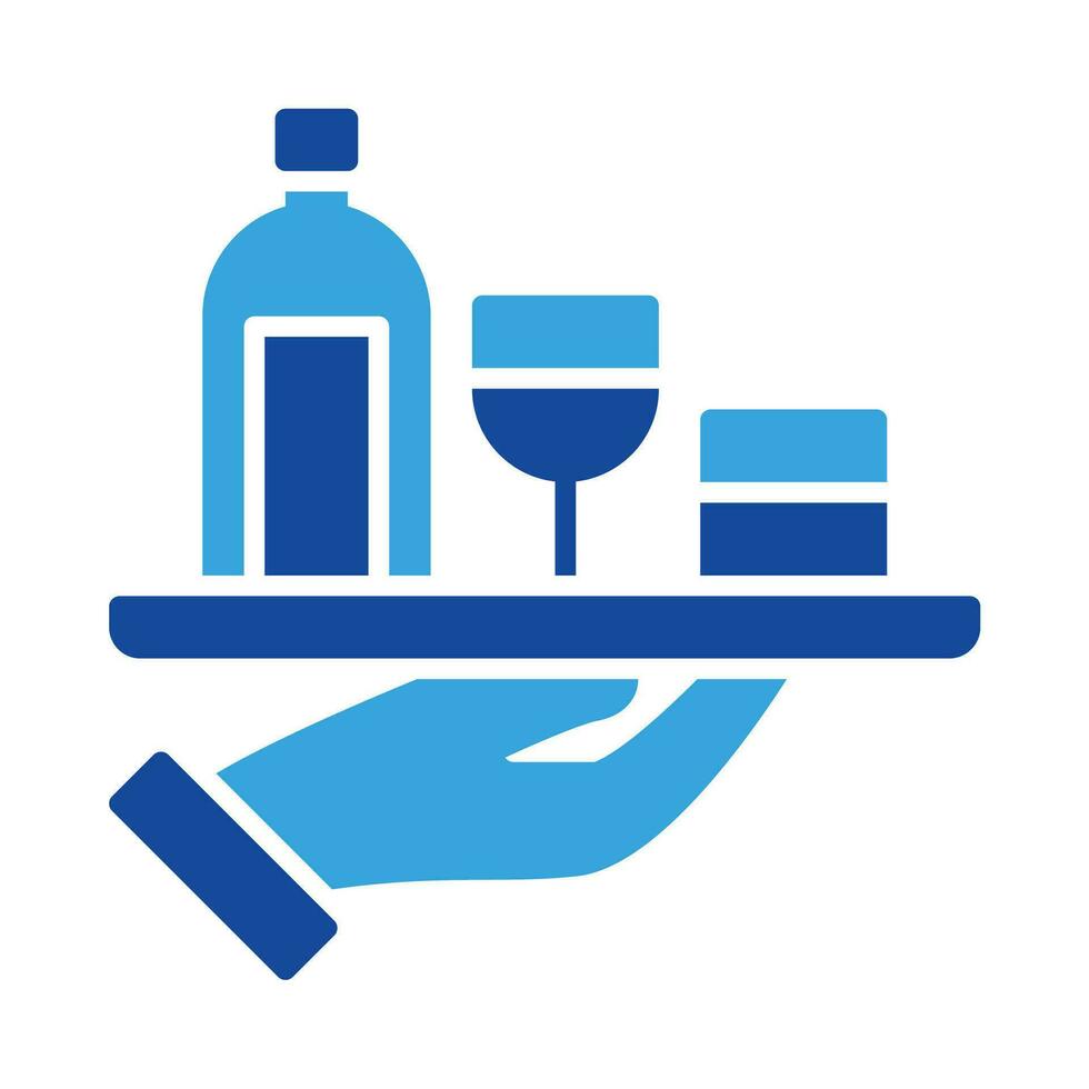 bar service icon vector or logo illustration glyph color style