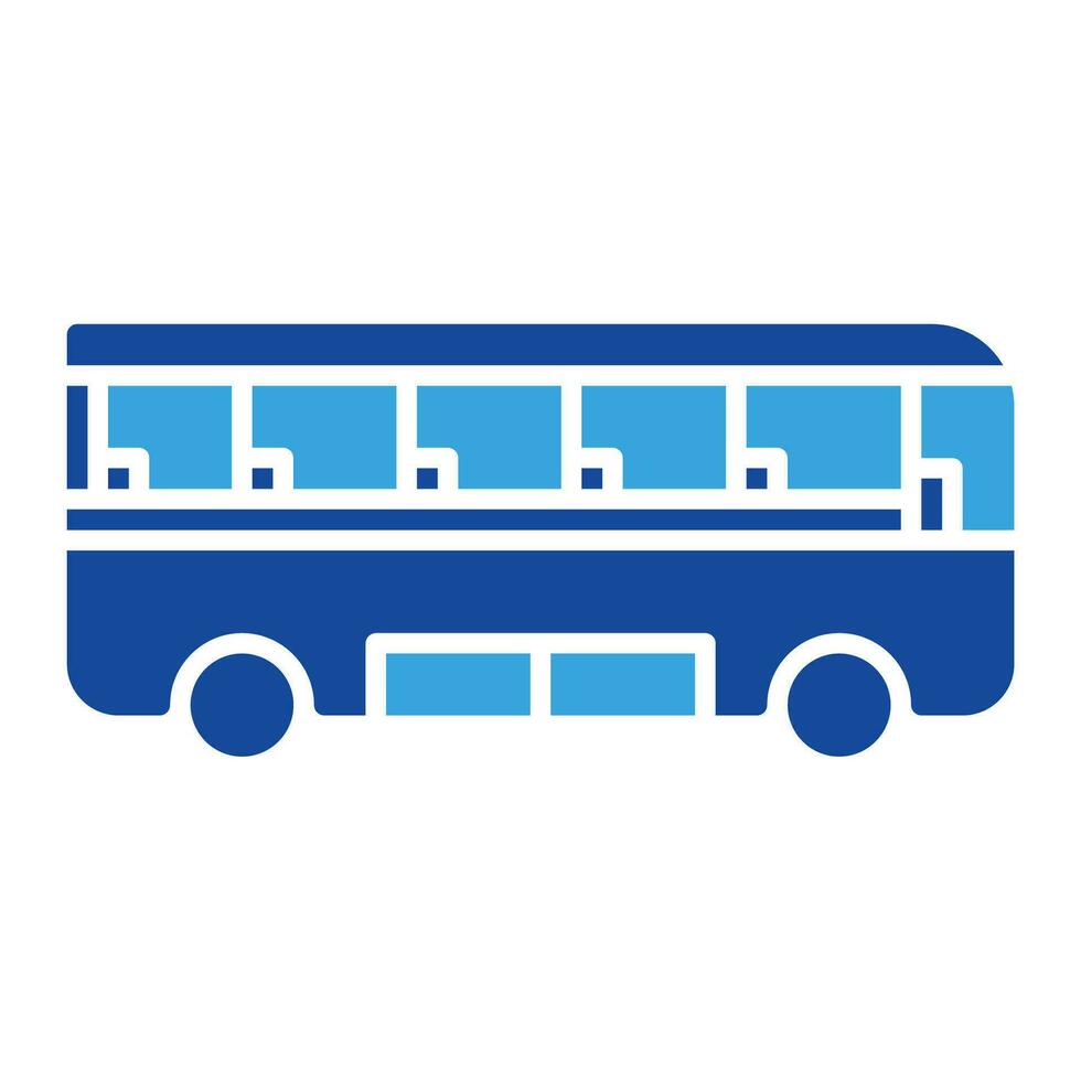 bus icon vector or logo illustration glyph color style