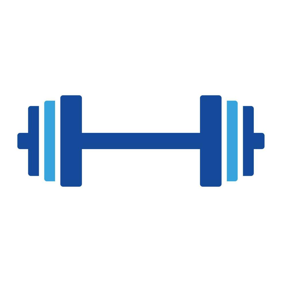 Dumbbell icon vector or logo illustration glyph color style