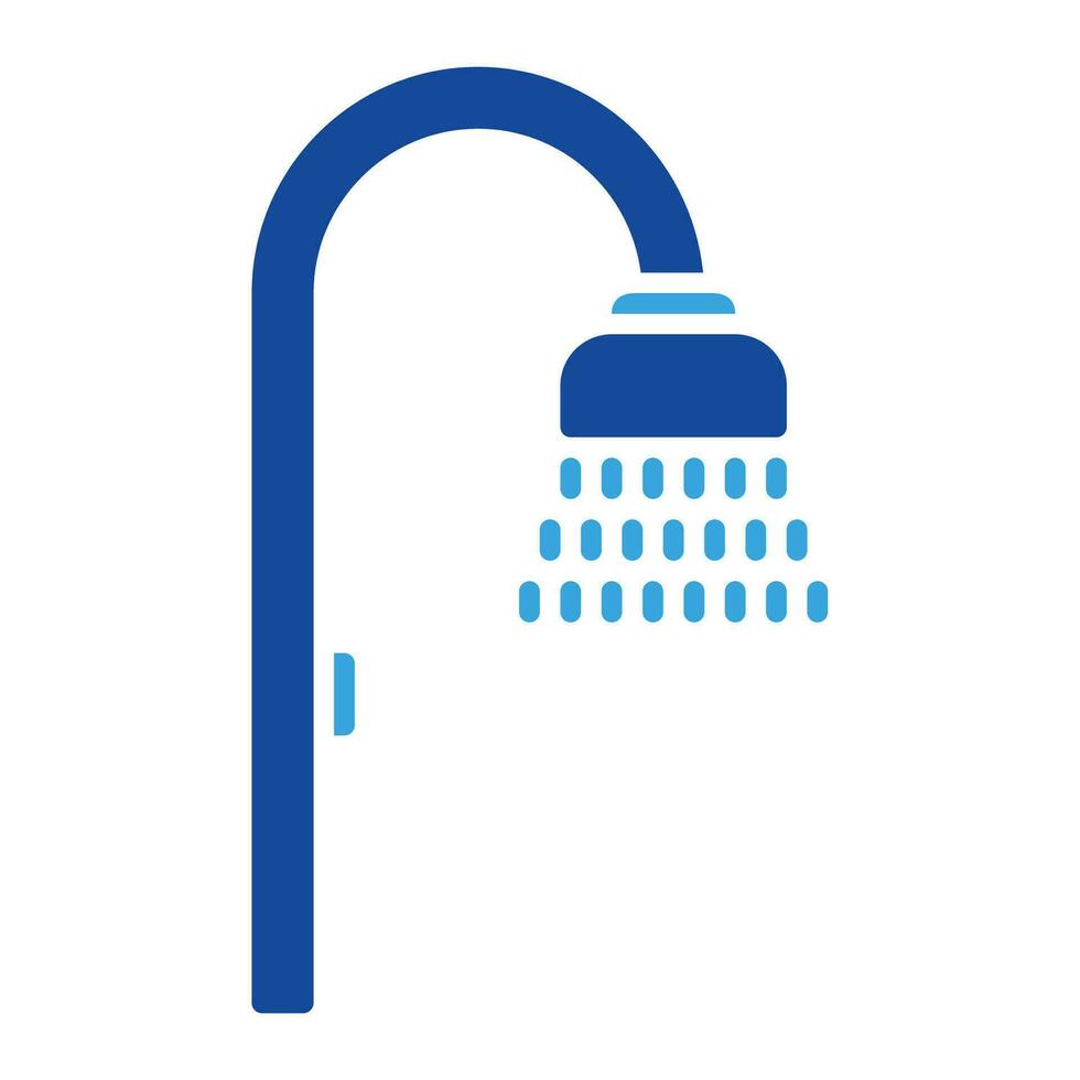 shower icon vector or logo illustration glyph color style