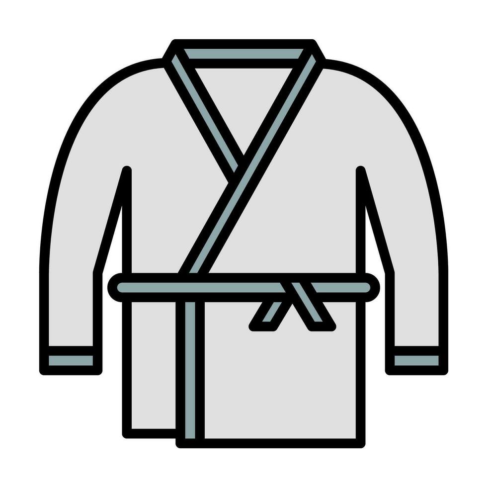 bathrobe icon vector or logo illustration outline black color style