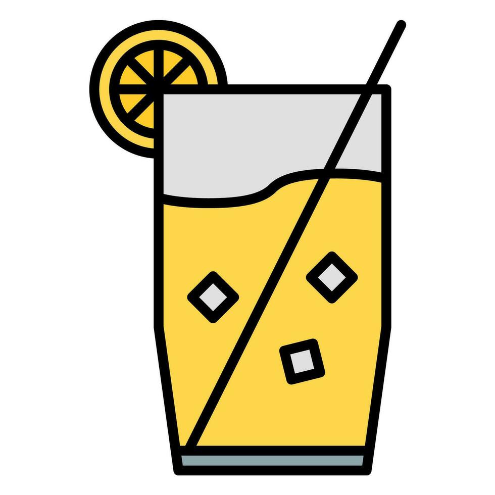 orange juice icon vector or logo illustration outline black color style