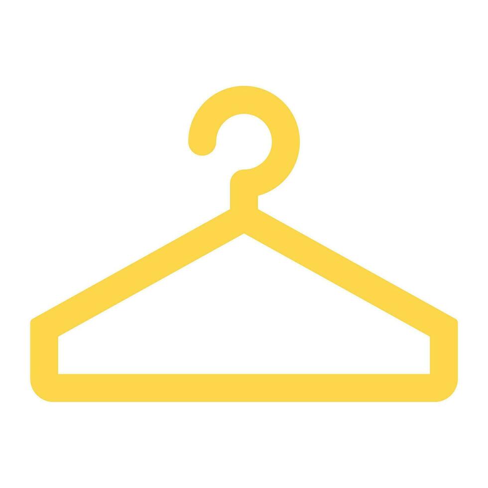 Hanger icon vector or logo illustration flat color style