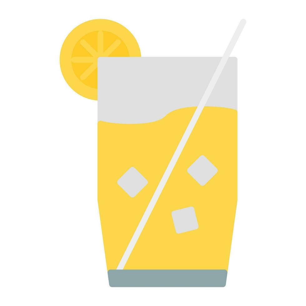 orange juice icon vector or logo illustration flat color style