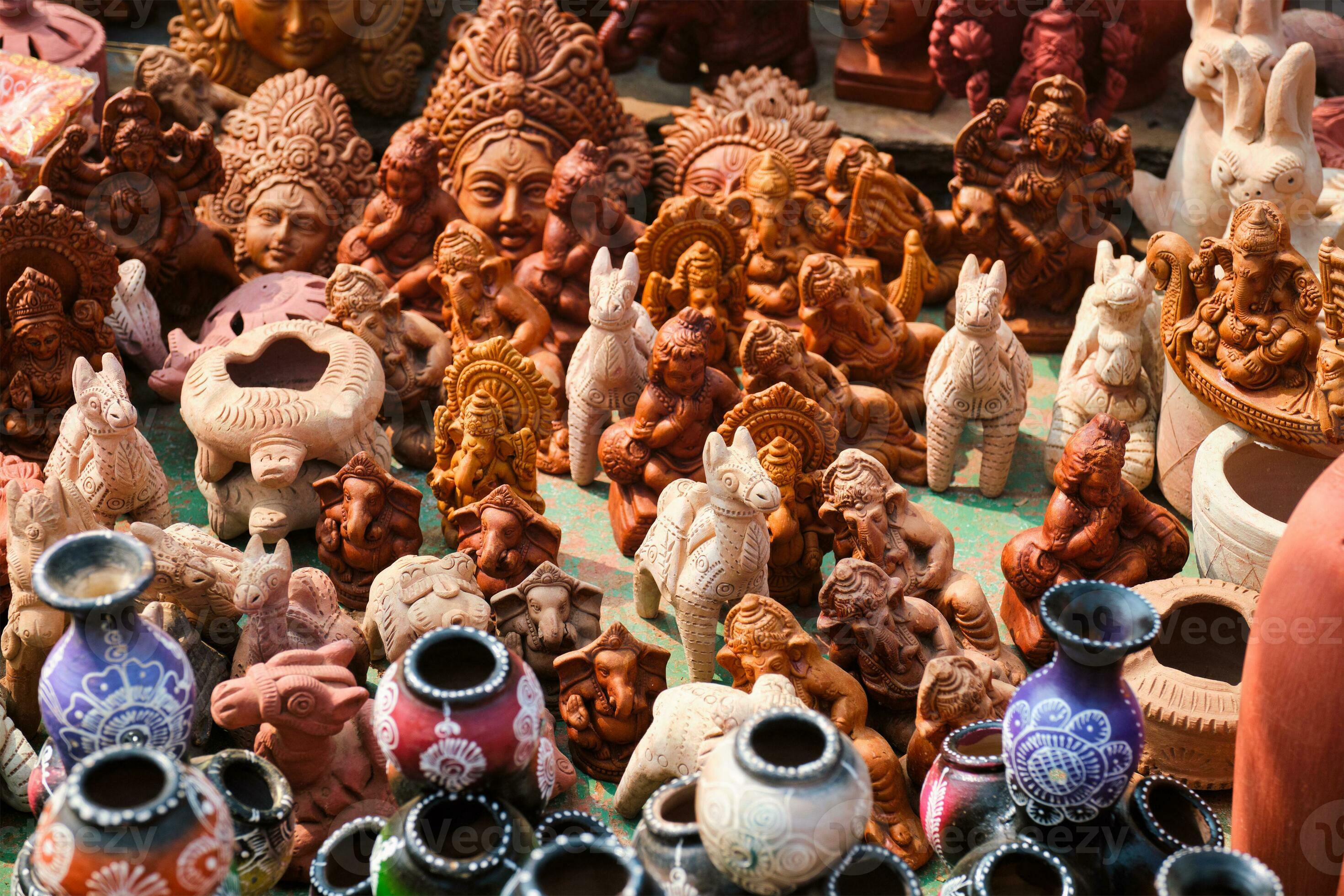 工芸品 Indian handmade pottery Handmade Jaipur Blue Pottery Vase - 8 Inch Ceramic Vase