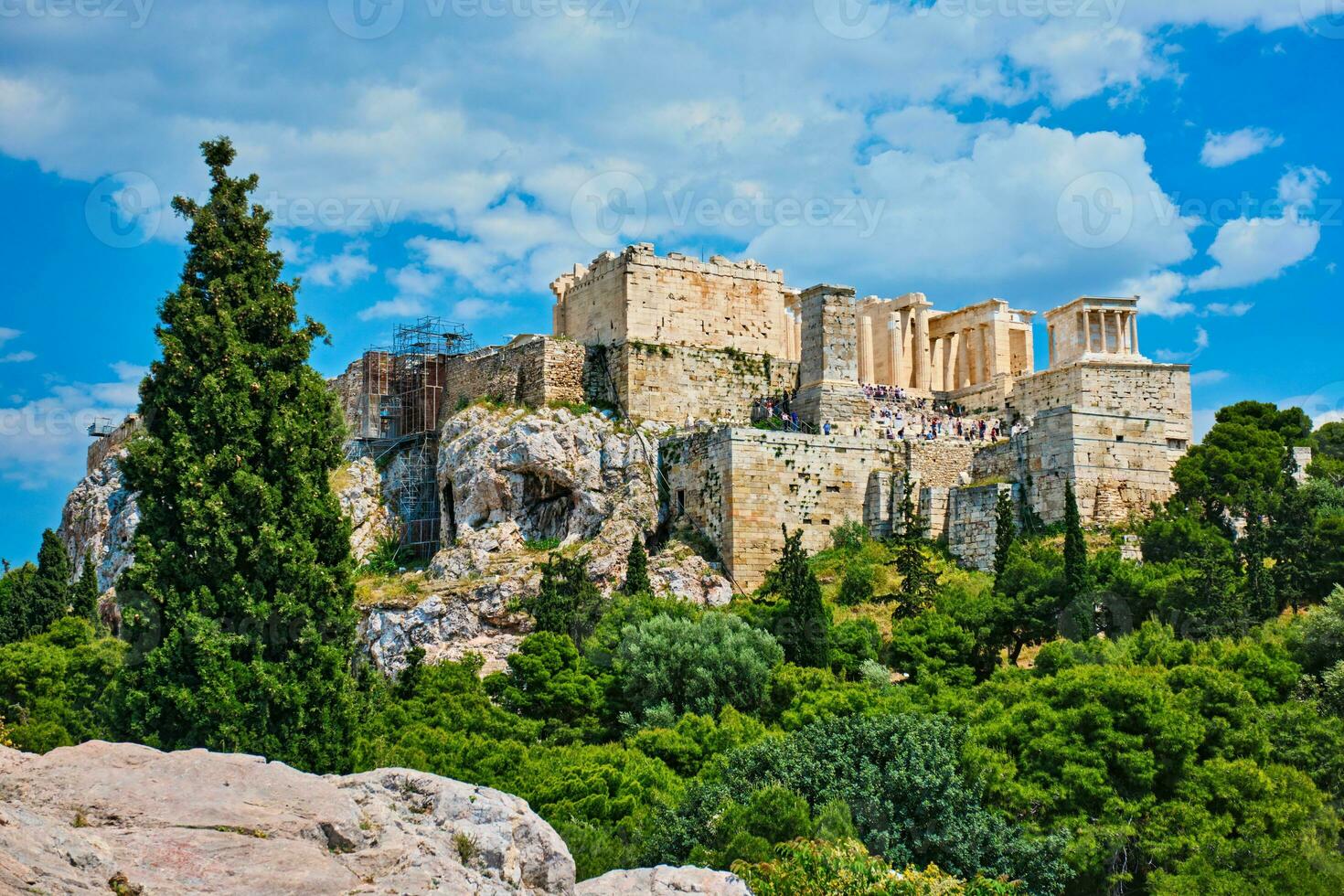 Iconic Parthenon Temple at the Acropolis of Athens, Greece photo