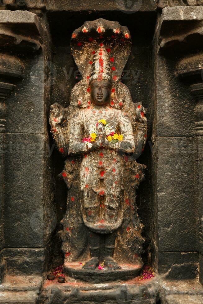 Vishnu image in Hindu temple. Arunachaleswarar Temple, Tiruvannamalai, Tamil Nadu, India photo