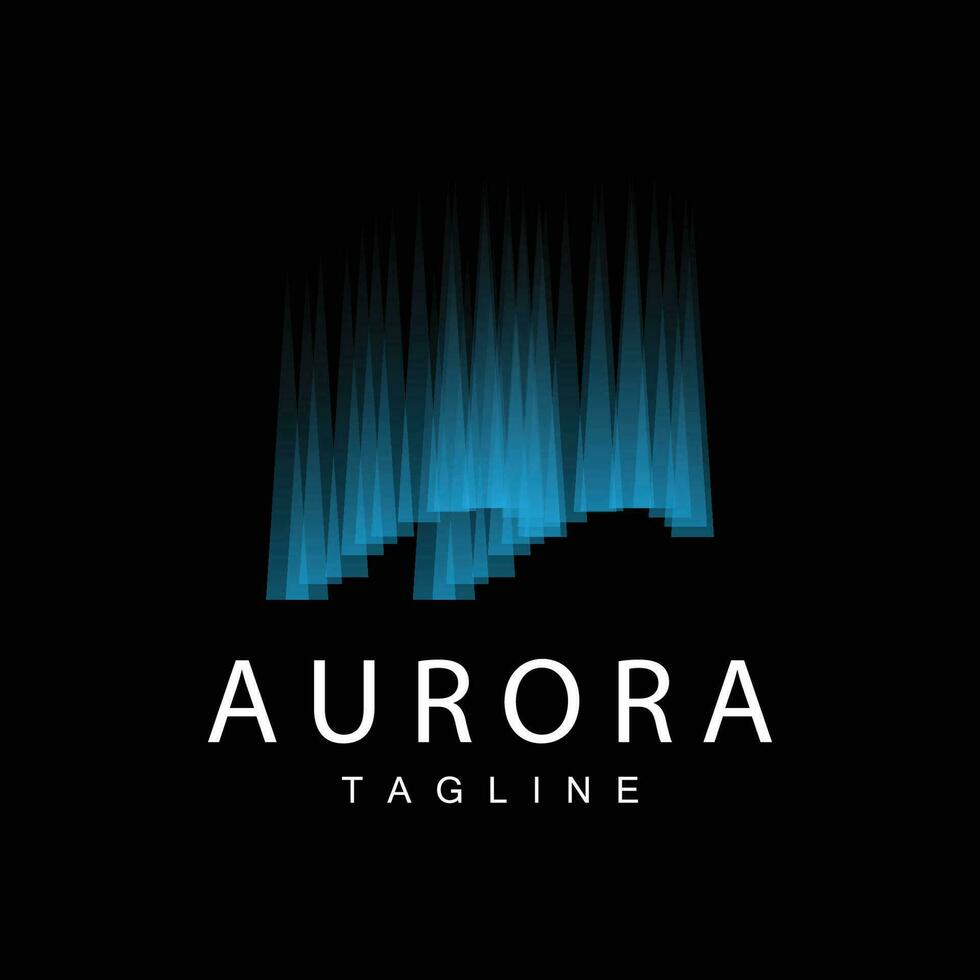 Aurora logo, cielo naturaleza paisaje diseño, símbolo vector ilustración modelo