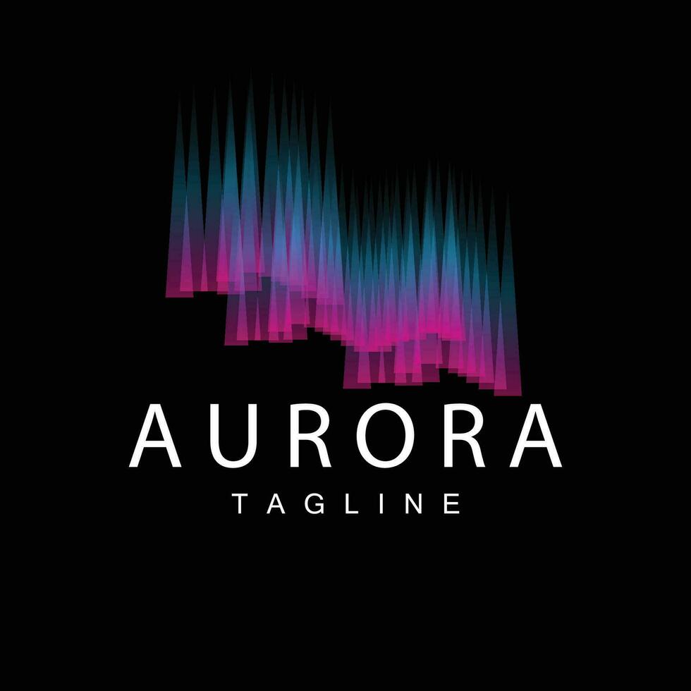 Aurora Logo, Sky Nature Landscape Design, Symbol Vector Illustration Template