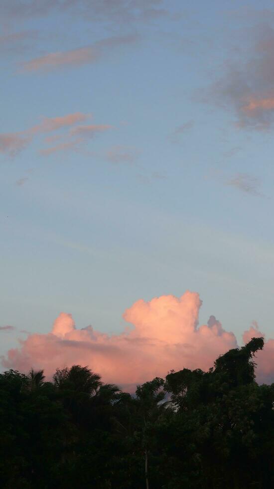 Golden Clouds in the Afternoon. Orange Clouds at Sunset photo