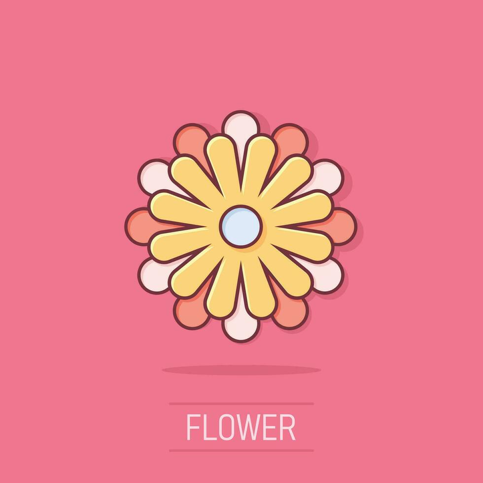 icono de hoja de flor en estilo cómico. magnolia, dahlia vector ilustración de dibujos animados sobre fondo blanco aislado. efecto de salpicadura de concepto de negocio de flor de planta.