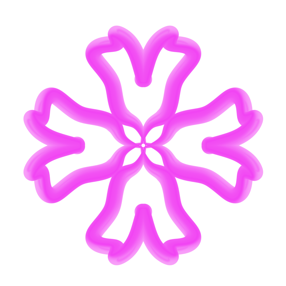 3D Line Purple Flower png
