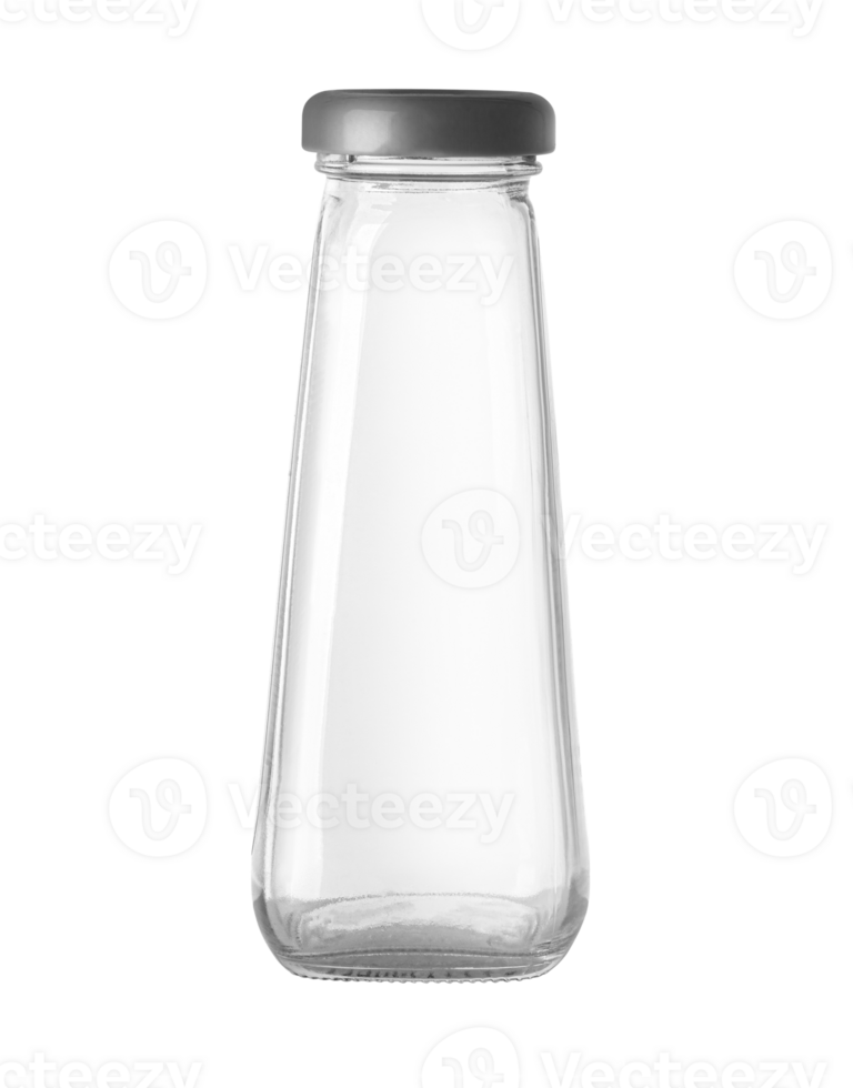 Small empty glass bottle png