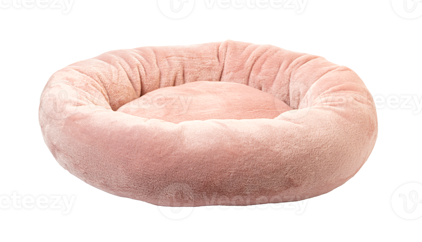 soft round plush pet bed png