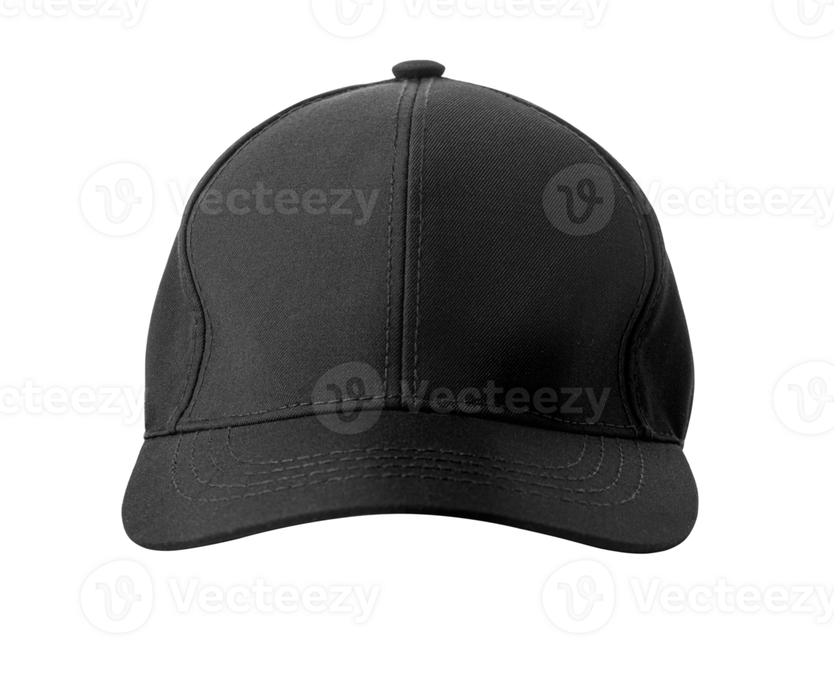 Black baseball cap mockup png