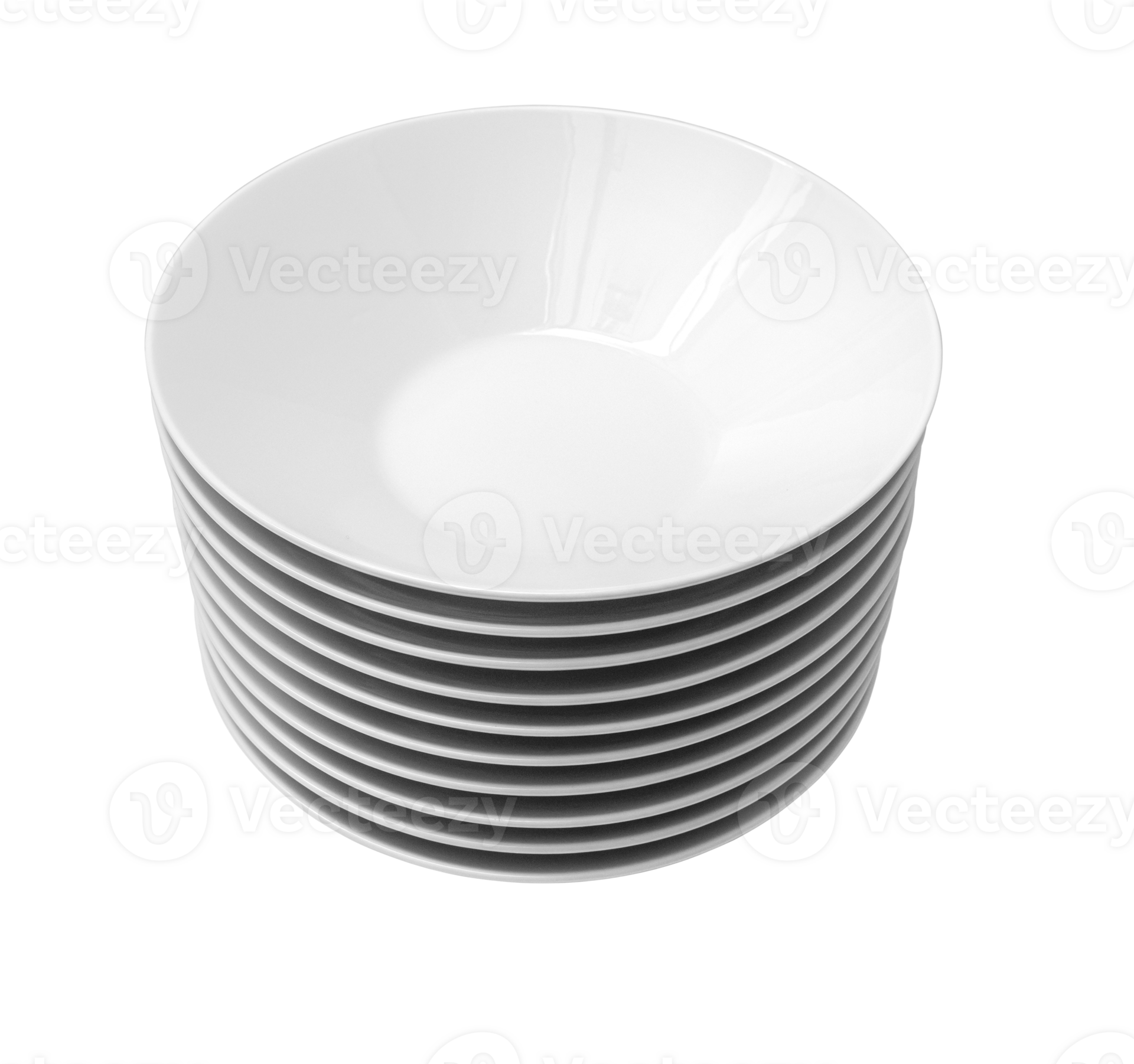 a stack of white plates 36573029 PNG
