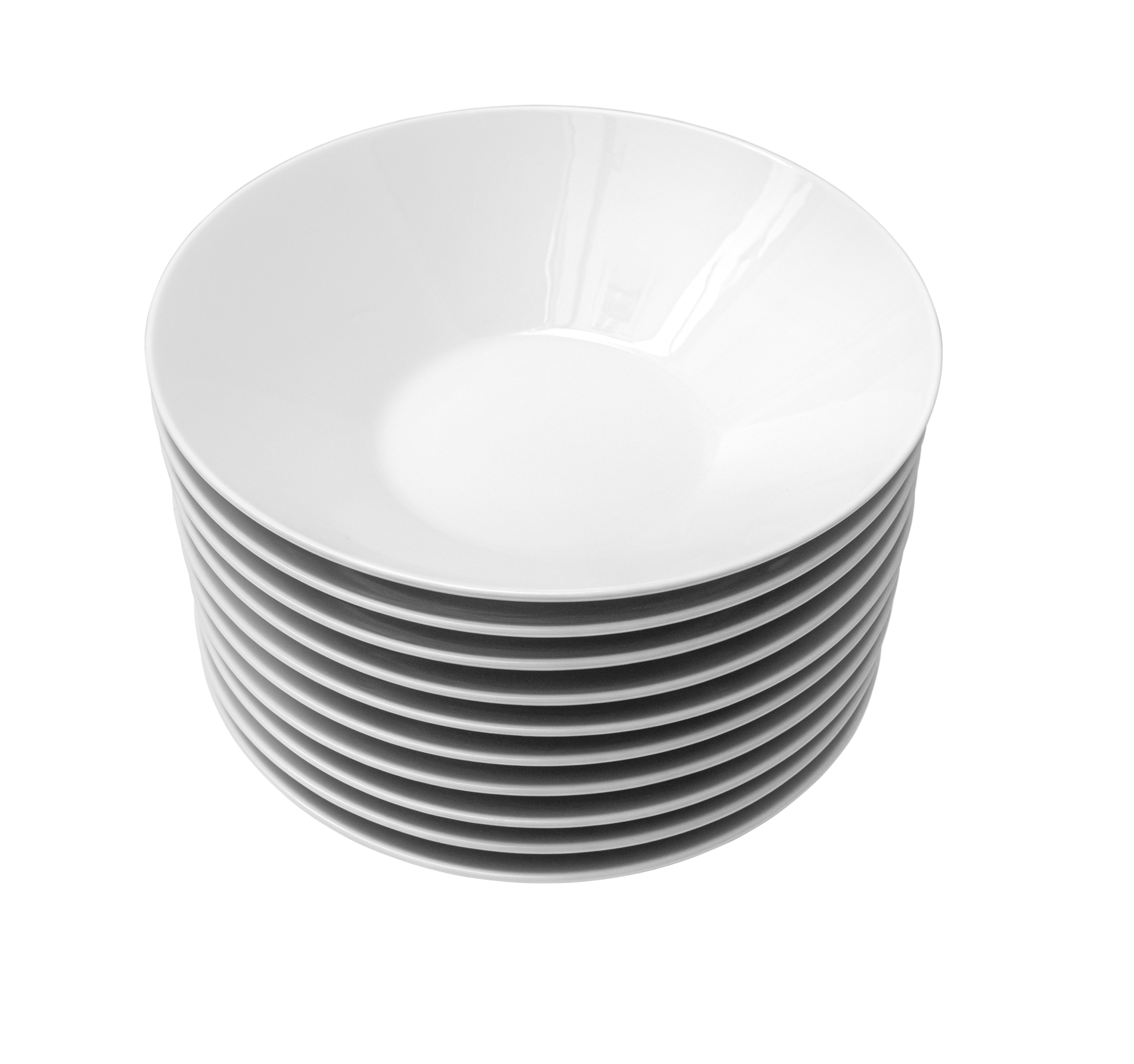 a stack of white plates 36573029 PNG