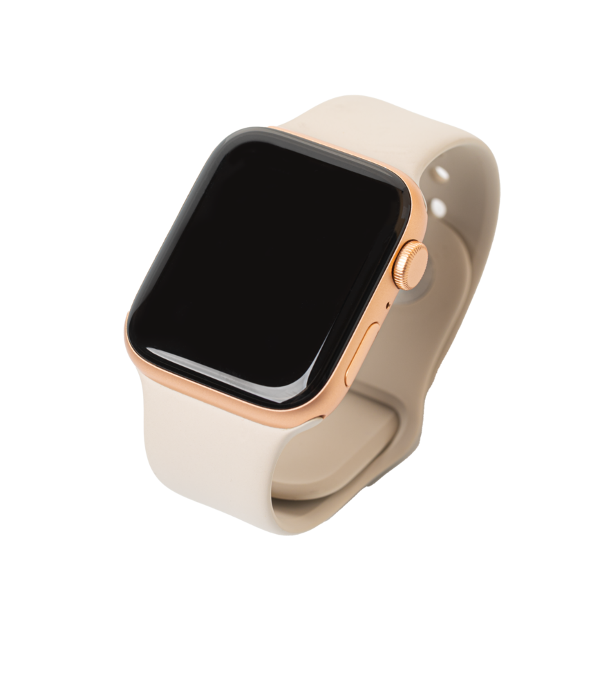Apple Iwatch with beige strap png