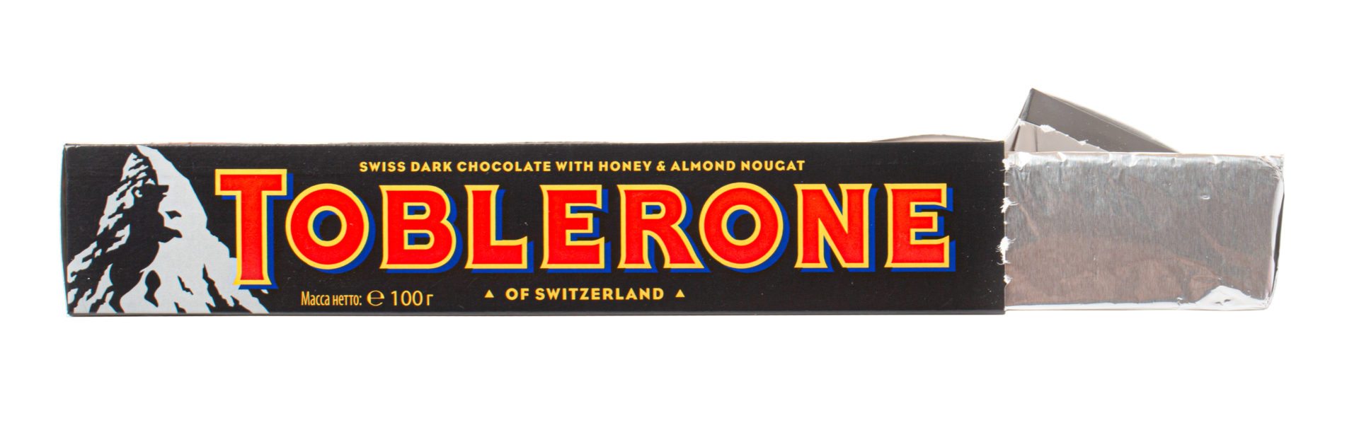 Traditional dark toblerone chocolate png