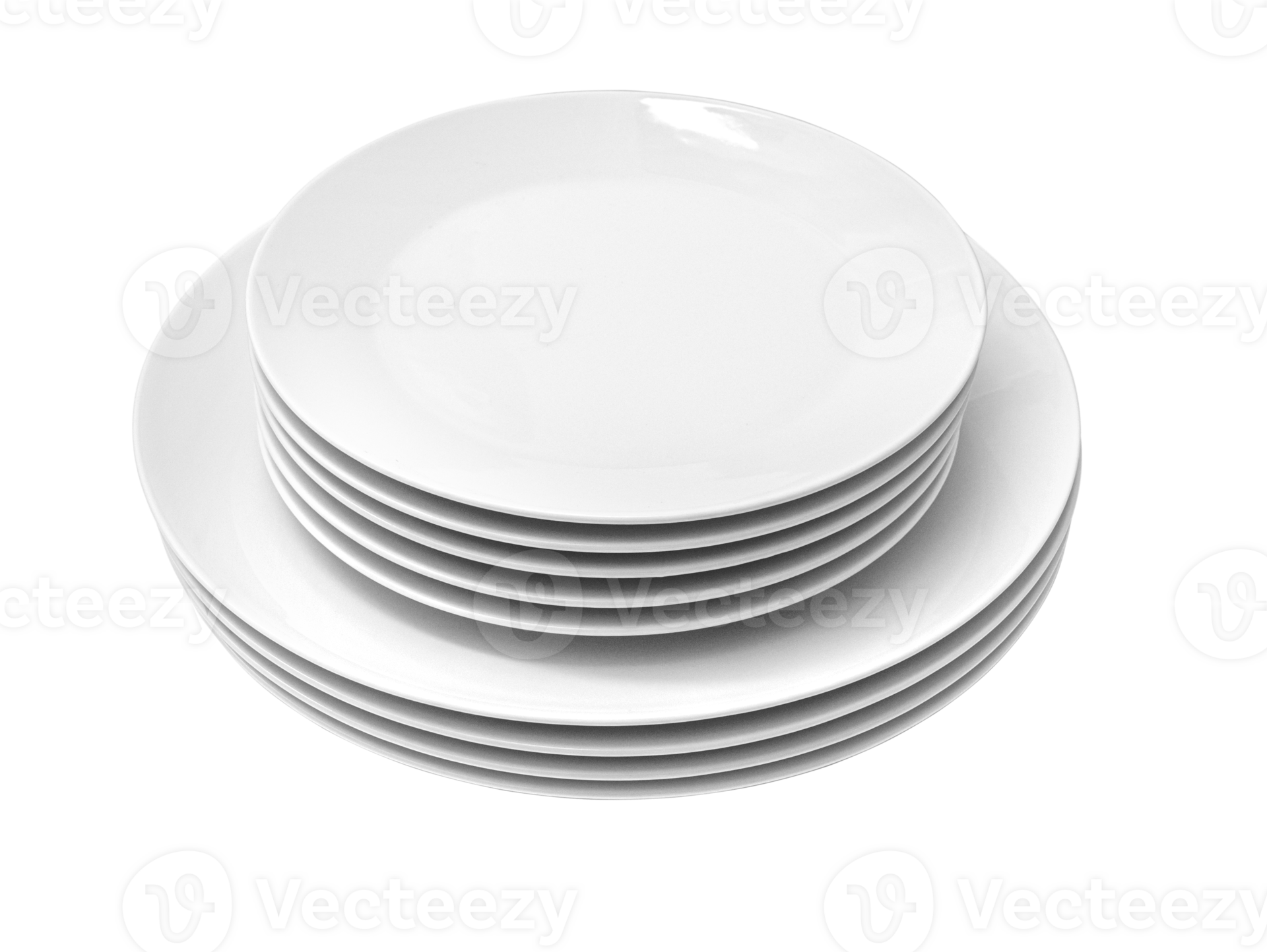a stack of white plates 36573054 PNG