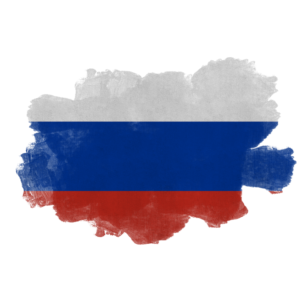 Russia Brush Flag png