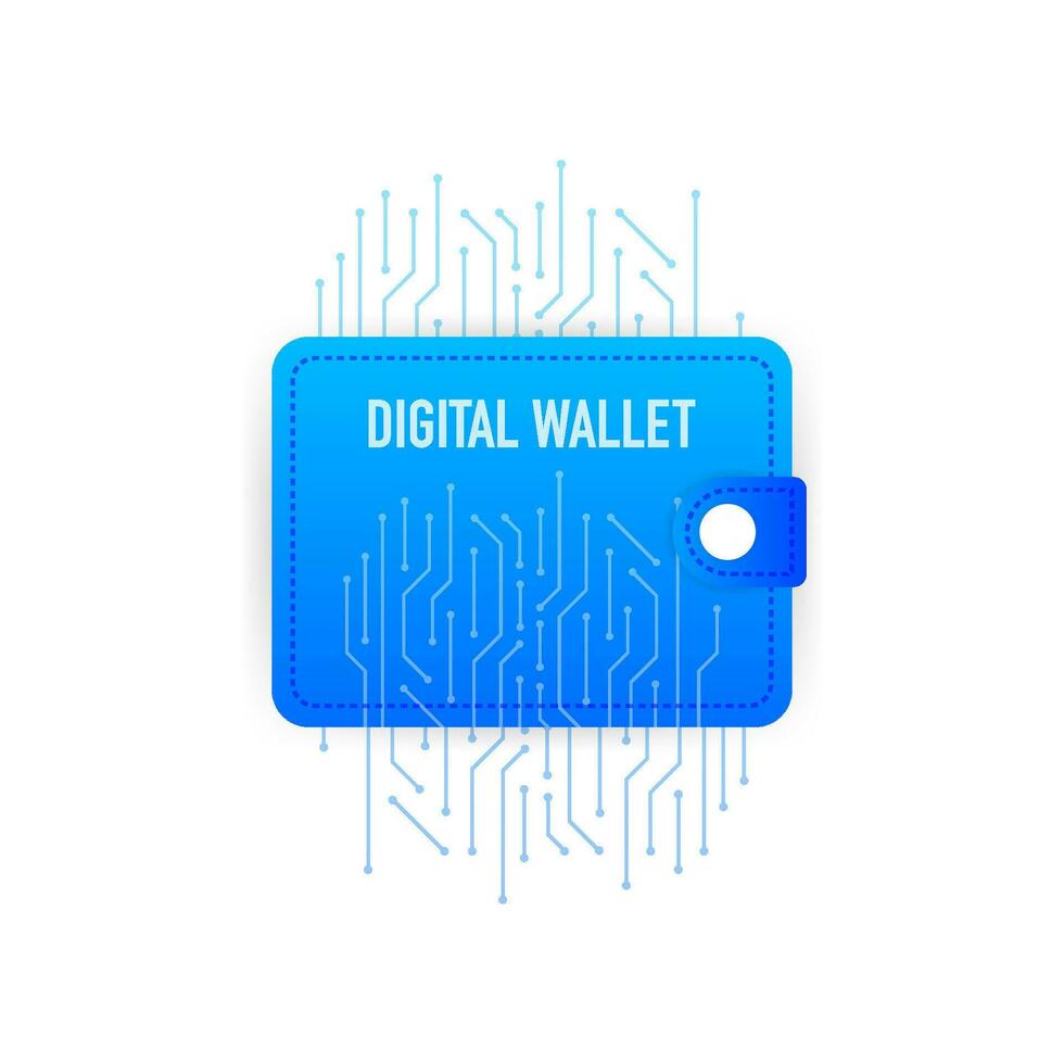 Digital wallet, great design for any purposes. Finance isometric. Digital bank vector