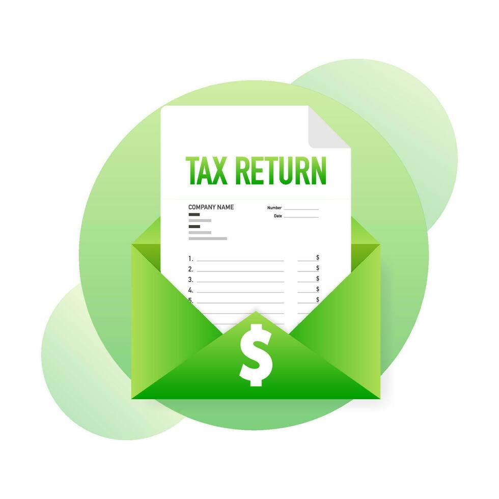 Flat icon. Tax return, great design for any purposes. File management. Business icon vector