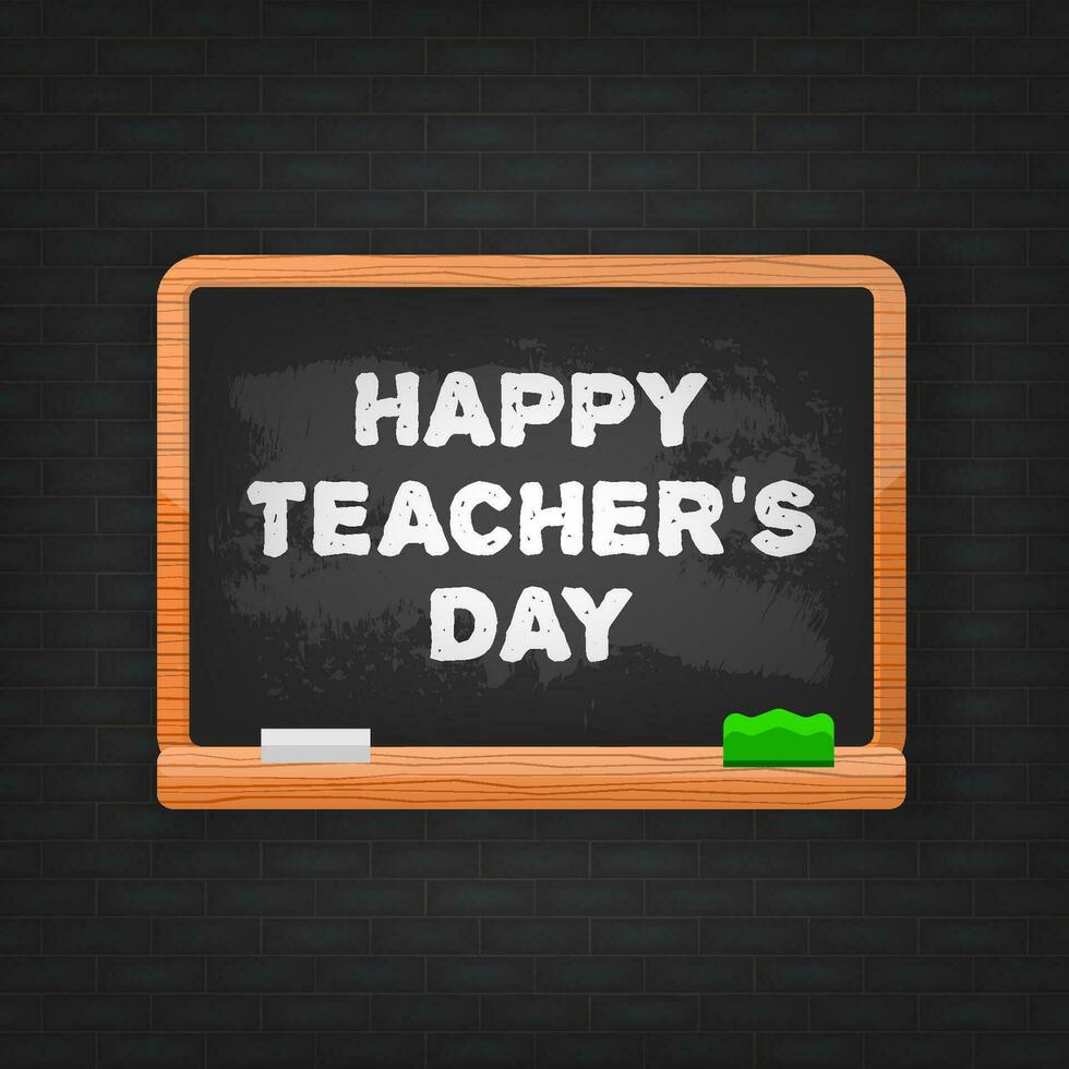 Flat happy teacher's day board for celebration design. Happy holiday vector