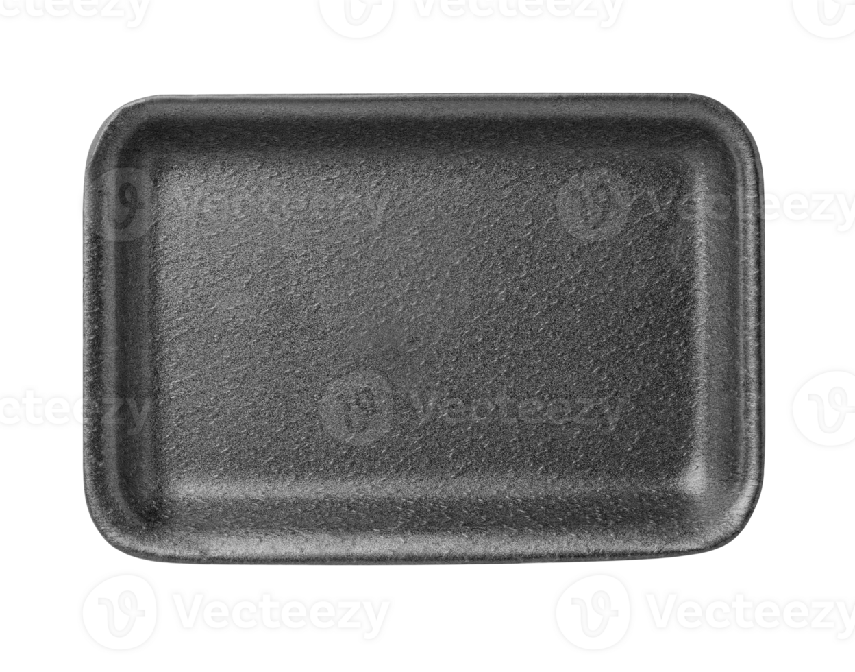 black empty foam food tray png