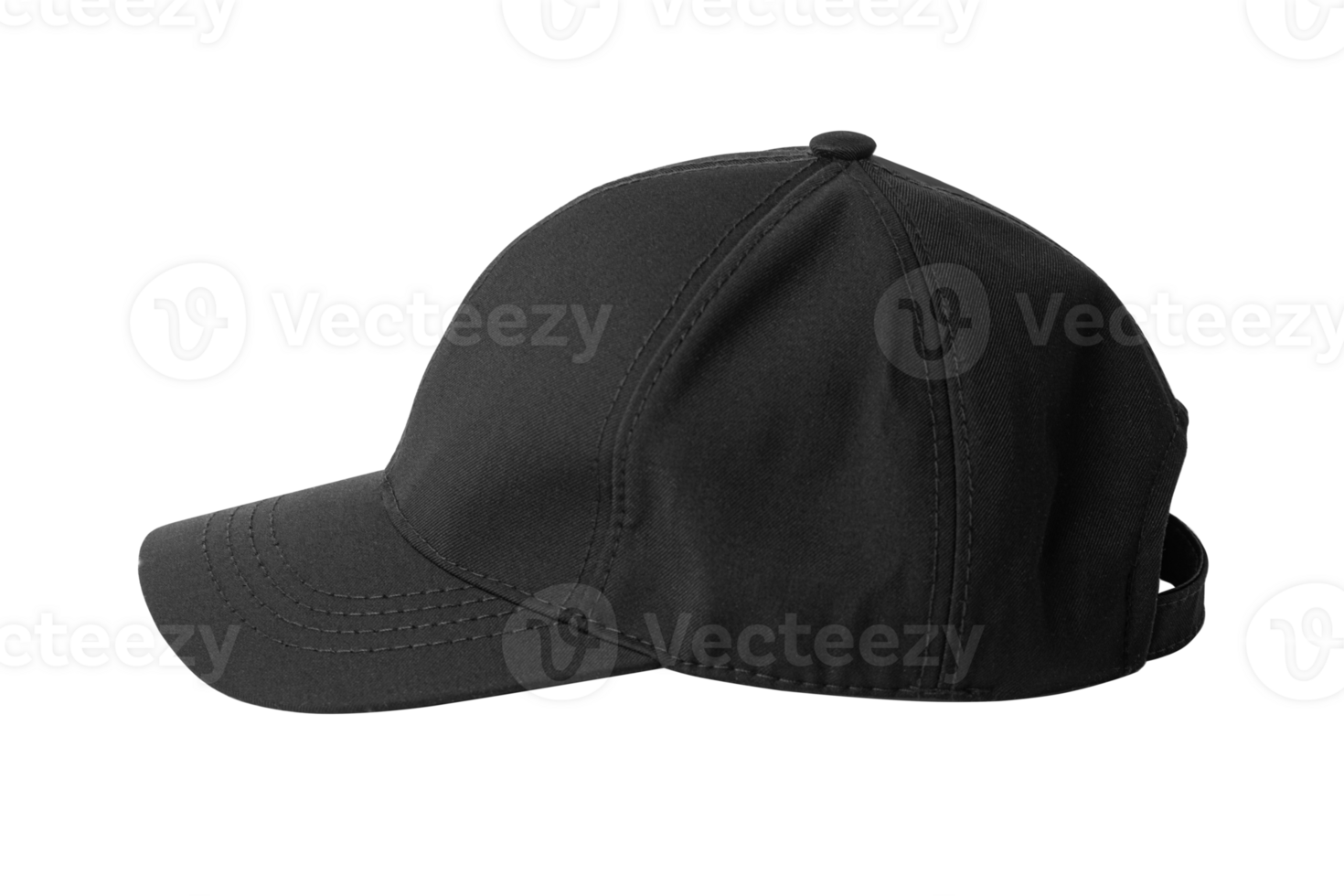 Black baseball cap mockup png