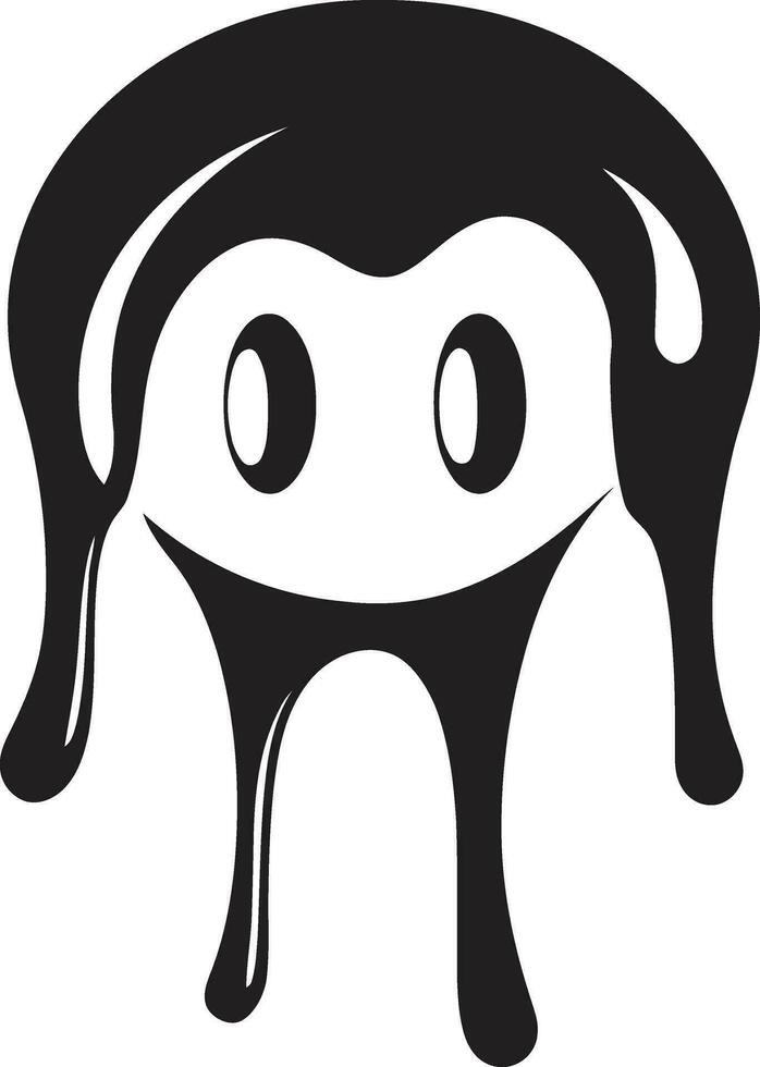 Pitch Black Puddles An Intriguing Vector Logo The Abyssal Glob A Sinister Slime Symbol