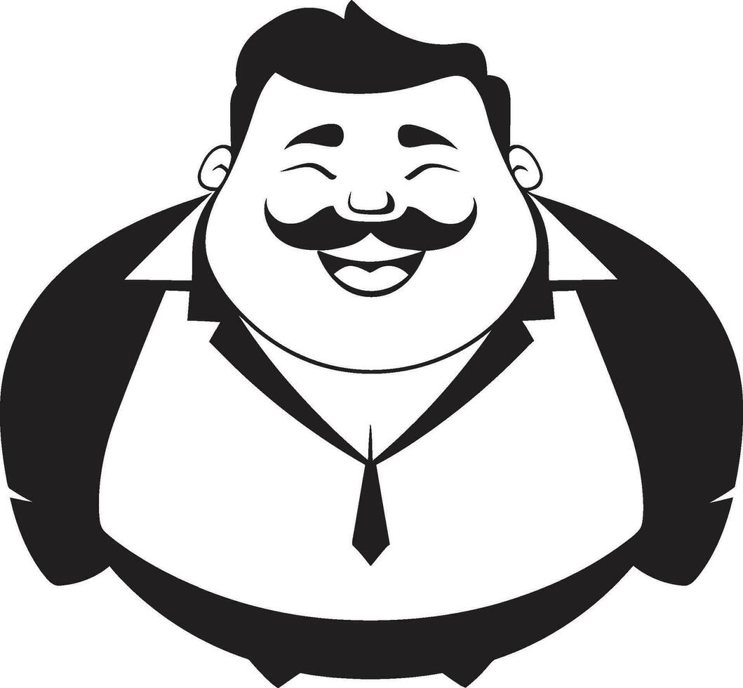 Chonky Champion Vector Logo Illustrating Weight Issues Hefty Harmony Black Icon for Obesity Awareness