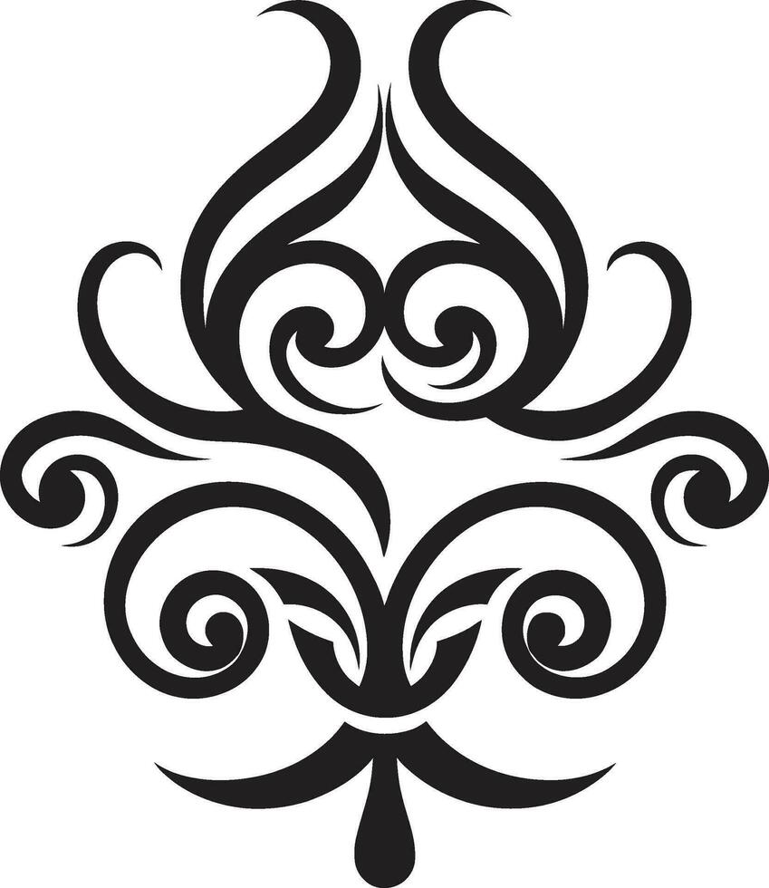 Intricate Decorative Vector Emblem Artistic Calligraphic Vector Ornament