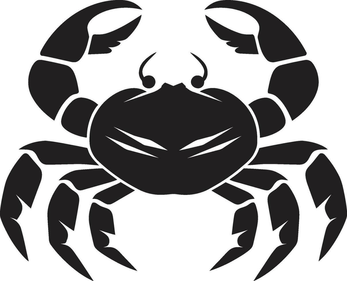 Clawed Majesty Vector Crab Icon Ocean Guardian Crab Vector Emblem