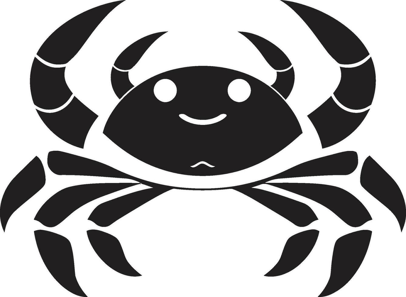 Crab Crest Vector Crab Design Pincer Protectorate Crab Icon