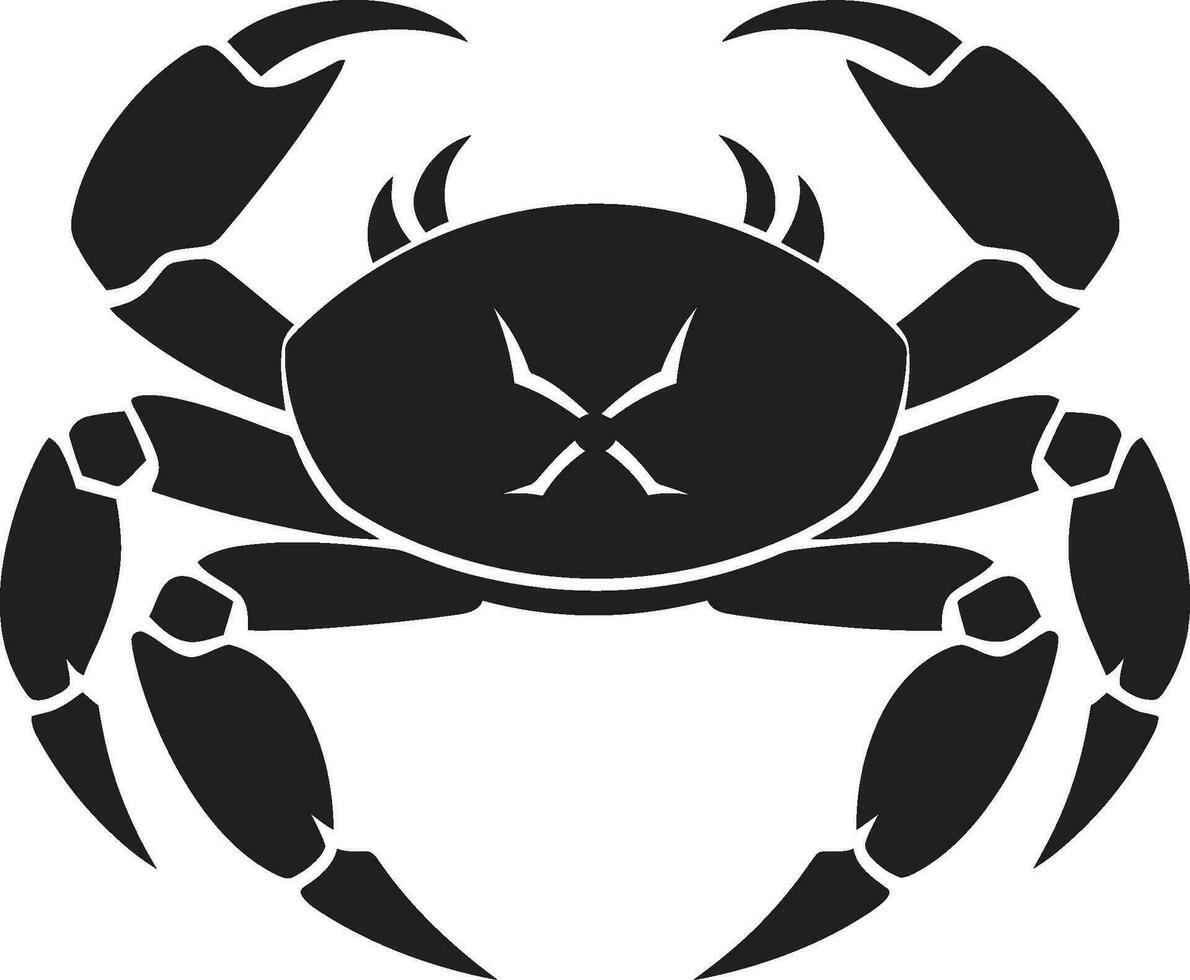 Pincer Protector Crab Icon Vector Beachside Boss Vector Crab Emblem
