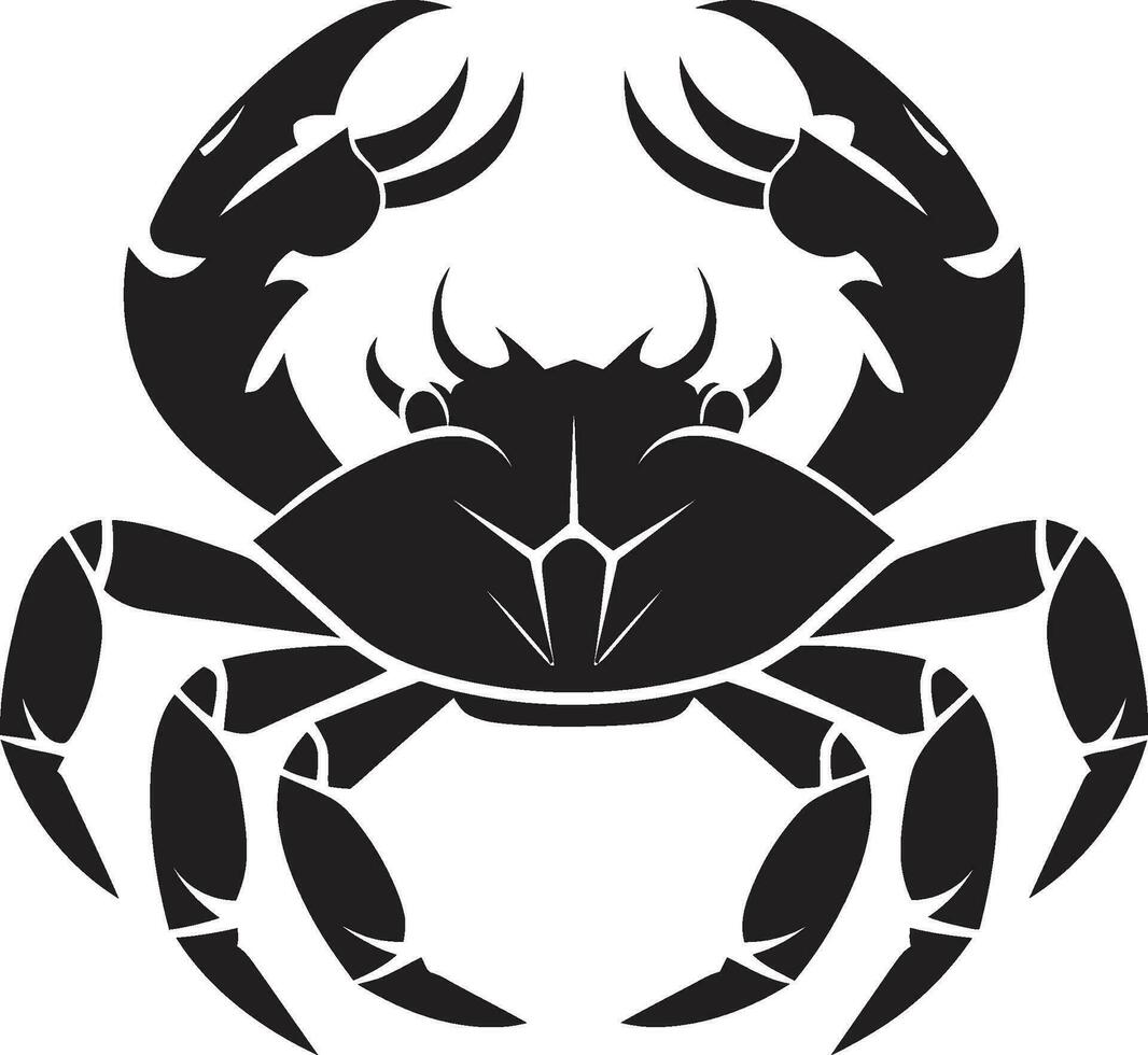 Coral Crawler Vector Crab Emblem Clawed Conqueror Crab Icon