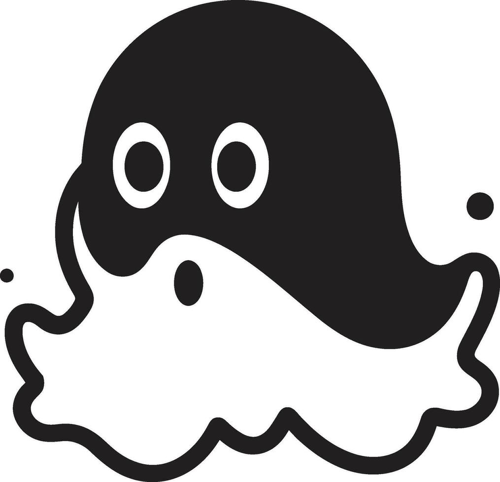 Playful Phantasm Black Ghost Vector Midnight Charmer Cute Ghost Vector