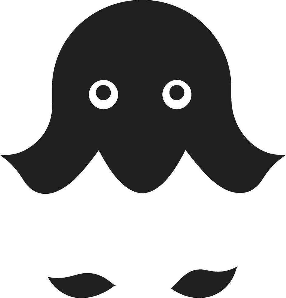 Adorable Spirit Cute Ghost Vector Design Spooky Sweetness Black Ghost Icon