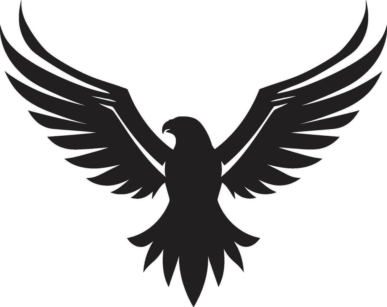 noble depredador emblema vector águila diseño feroz vuelo soberanía negro águila icono