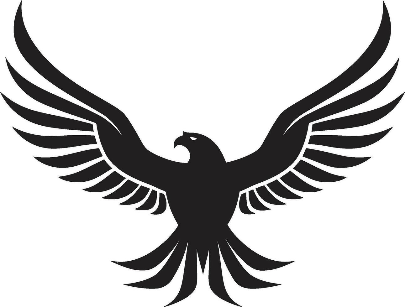 Predatory Majesty Black Eagle Vector Aerial Sovereignty Vector Eagle Icon