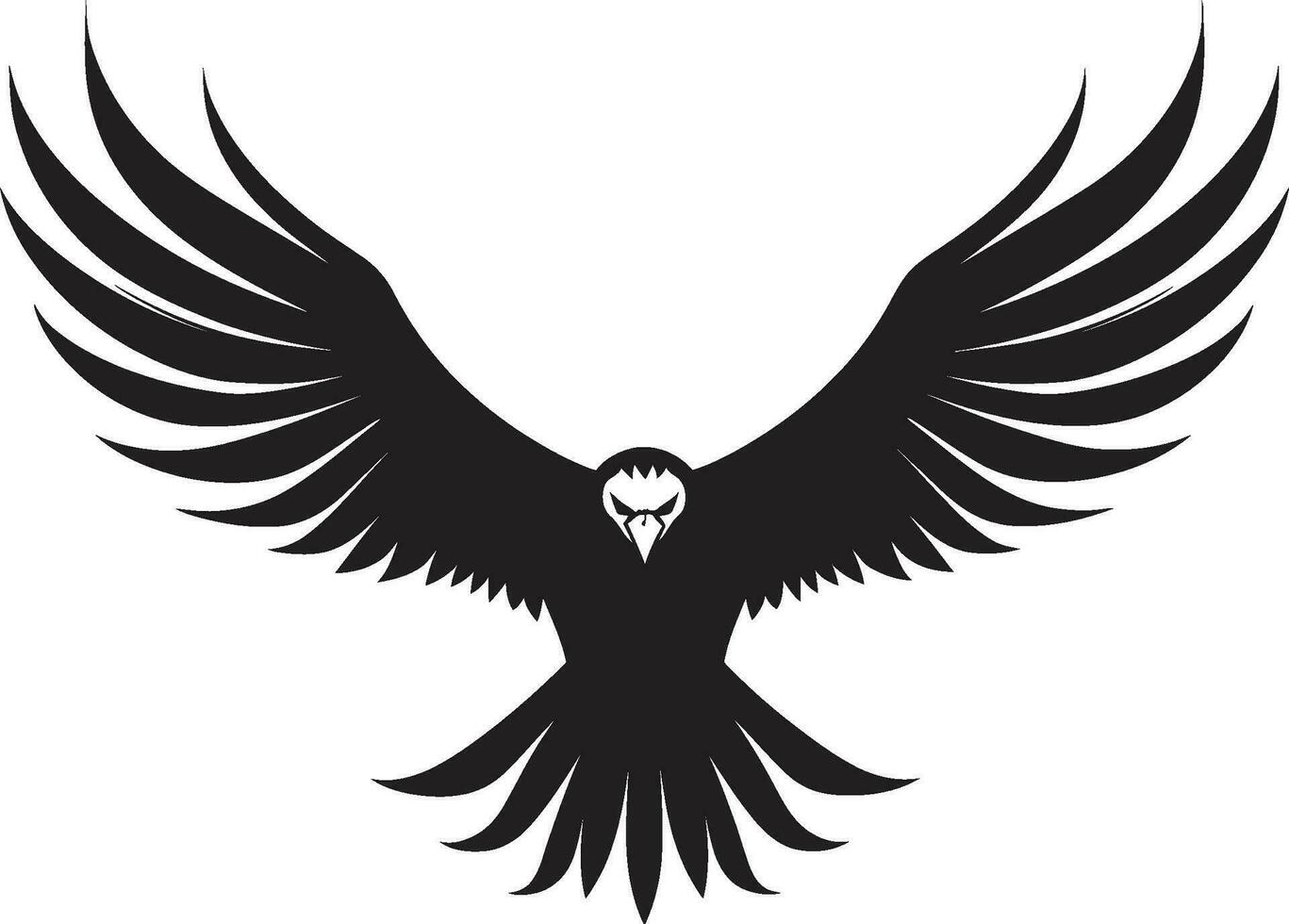 Majestic Hunter Silhouette Vector Eagle Noble Raptor Emblem Black Vector Design