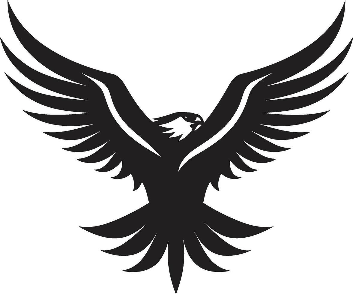 majestuoso aviar perfil negro águila noble depredador emblema vector águila diseño