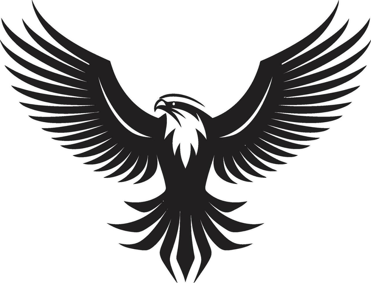 Aerial Sovereignty Vector Eagle Icon Dynamic Predator Profile Black Eagle Design