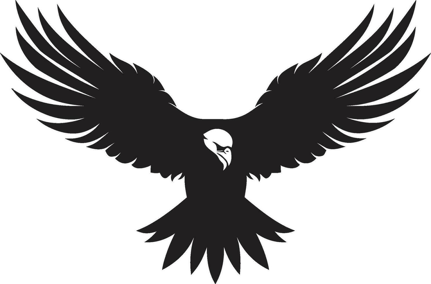 Eagle Eye Majesty Black Eagle Icon Majestic Hunter Silhouette Vector Eagle