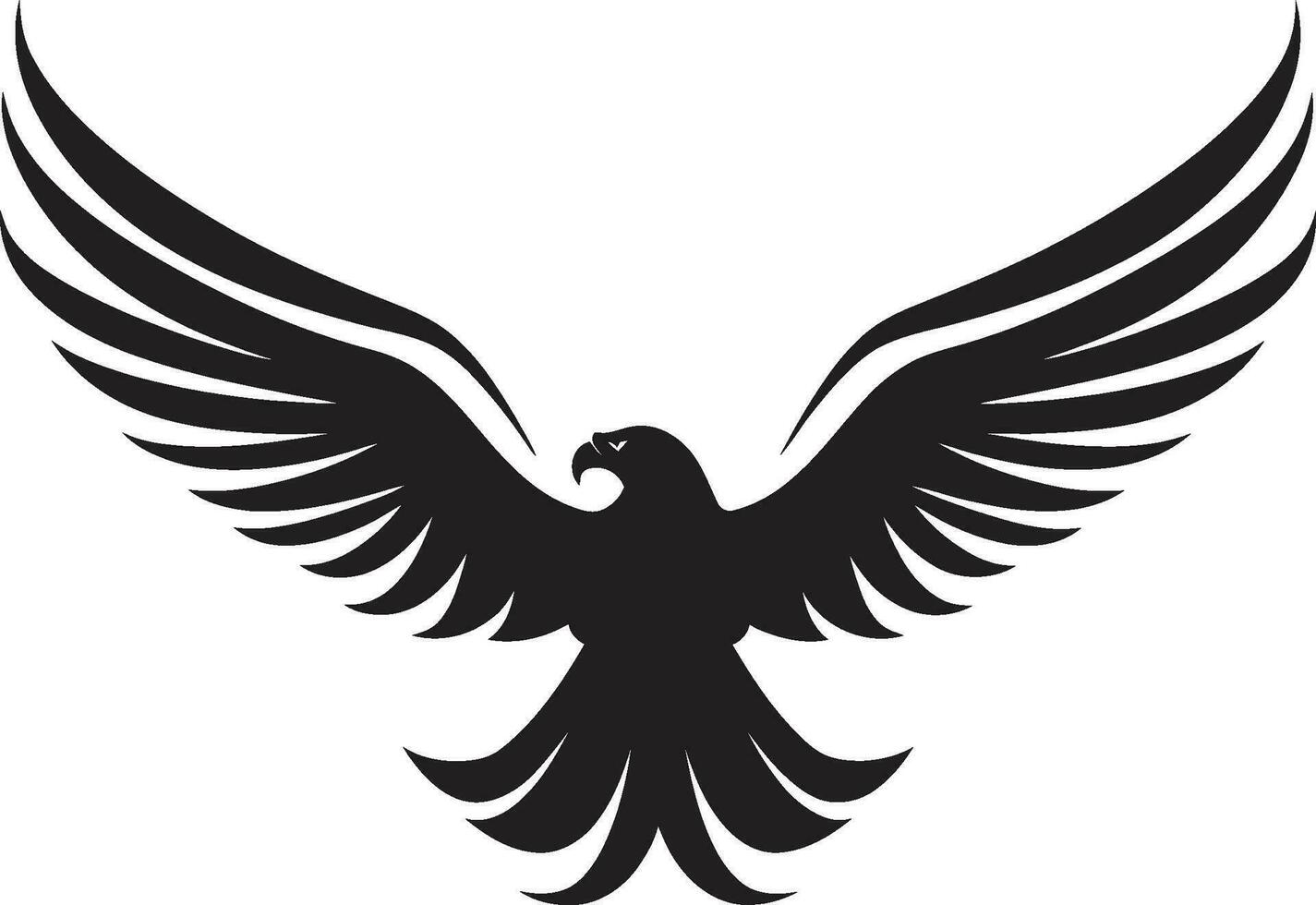 depredador majestad negro águila diseño aéreo soberanía águila vector