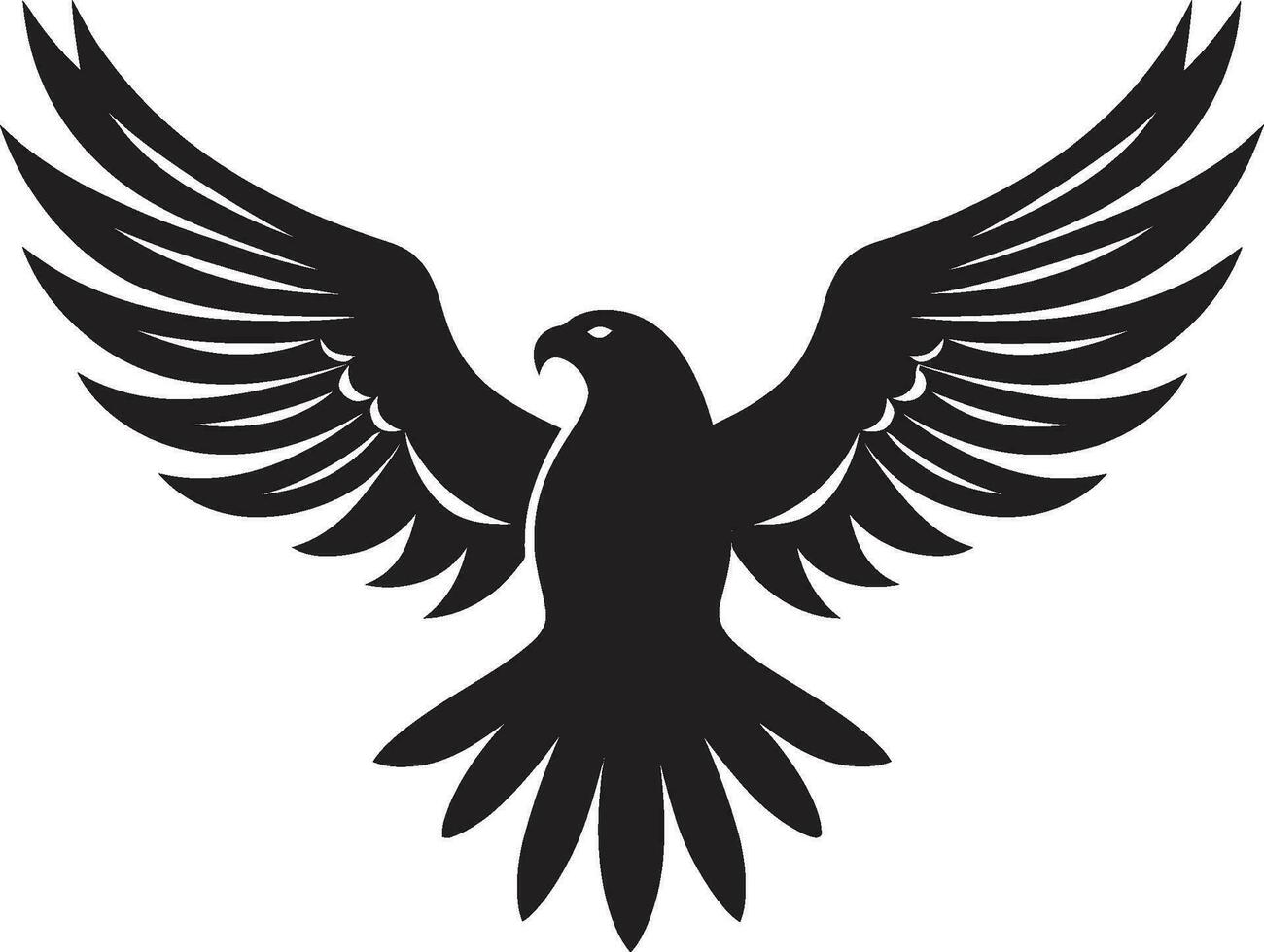 Majestic Avian Symbol Vector Eagle Noble Flight Profile Black Eagle Vector