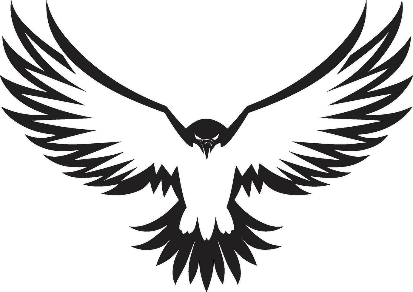 Regal Raptor Majesty Eagle Icon Sovereign Hunter Emblem Black Eagle Vector