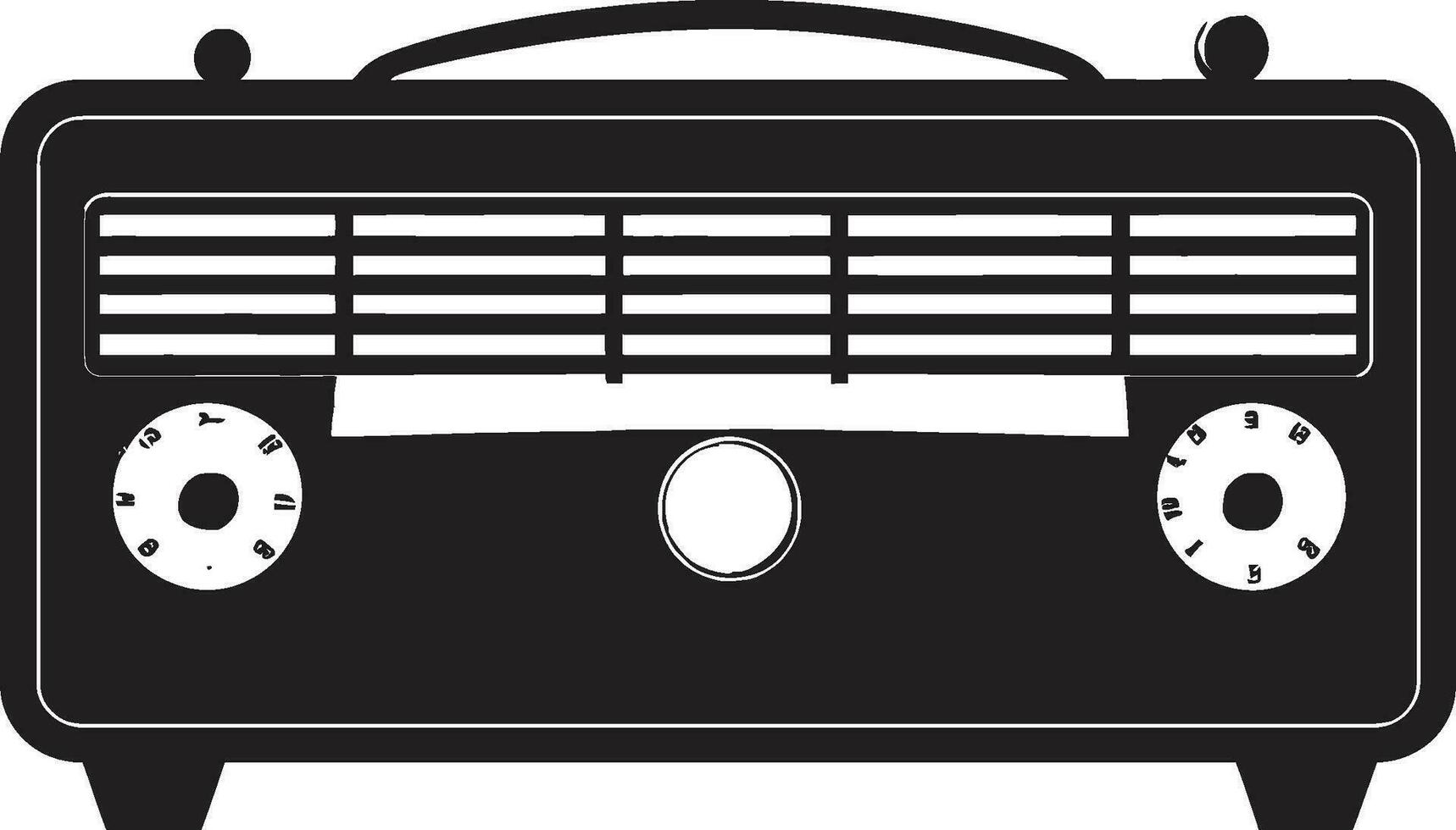 eterno radio olas vector diseño tradicional inalámbrico negro icono