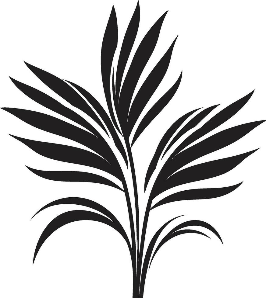tropical majestad floración vector negro diseño negro vector isla florecer icono
